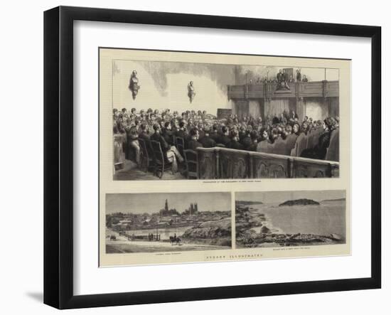 Sydney Illustrated-null-Framed Giclee Print