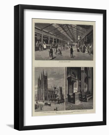 Sydney Illustrated-null-Framed Giclee Print