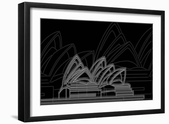 Sydney Night-Cristian Mielu-Framed Art Print