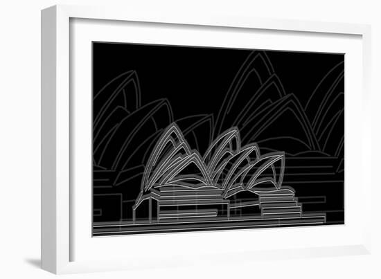 Sydney Night-Cristian Mielu-Framed Art Print