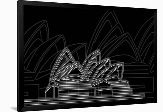 Sydney Night-Cristian Mielu-Framed Art Print