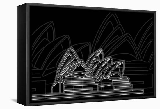 Sydney Night-Cristian Mielu-Framed Stretched Canvas