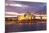 Sydney Opera &Bridge Australia-null-Mounted Premium Giclee Print