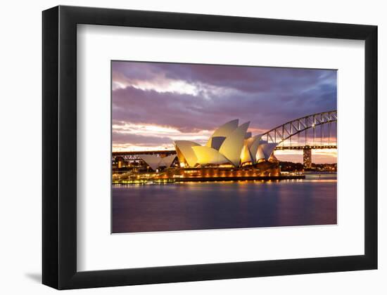Sydney Opera &Bridge Australia-null-Framed Art Print