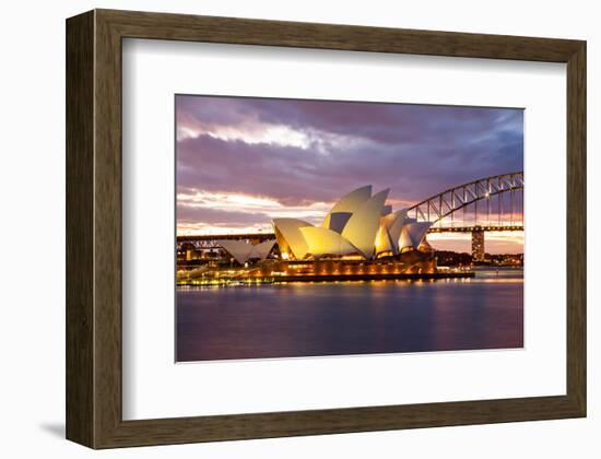 Sydney Opera &Bridge Australia-null-Framed Art Print