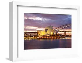 Sydney Opera &Bridge Australia-null-Framed Art Print