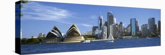 Sydney Opera House and City, Sydney Harbor, Sydney, New South Wales, Australia-null-Stretched Canvas