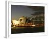 Sydney Opera House and Harbor Bridge at Night, Sydney, Australia-David Wall-Framed Photographic Print