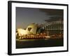 Sydney Opera House and Harbor Bridge at Night, Sydney, Australia-David Wall-Framed Photographic Print