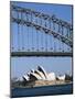 Sydney Opera House and Harbour Bridge, Sydney, New South Wales (N.S.W.), Australia-Fraser Hall-Mounted Photographic Print