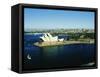 Sydney Opera House and Harbour, Sydney, New South Wales, Australia-Fraser Hall-Framed Stretched Canvas