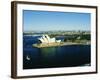 Sydney Opera House and Harbour, Sydney, New South Wales, Australia-Fraser Hall-Framed Photographic Print