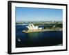 Sydney Opera House and Harbour, Sydney, New South Wales, Australia-Fraser Hall-Framed Photographic Print