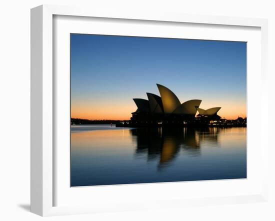 Sydney Opera House at Dawn, Sydney, Australia-David Wall-Framed Premium Photographic Print