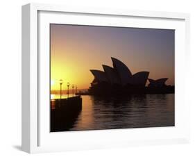 Sydney Opera House at Dawn, Sydney, Australia-David Wall-Framed Premium Photographic Print