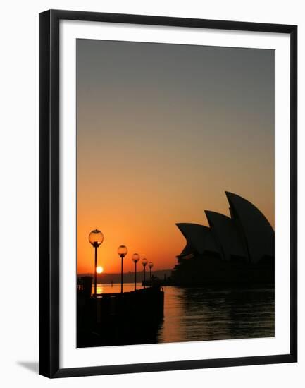 Sydney Opera House at Dawn, Sydney, Australia-David Wall-Framed Premium Photographic Print