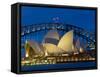 Sydney, Opera House at Dusk, Australia-Peter Adams-Framed Stretched Canvas