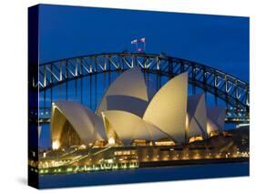 Sydney, Opera House at Dusk, Australia-Peter Adams-Stretched Canvas