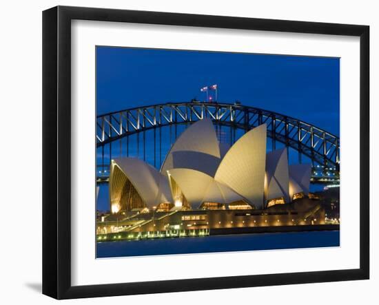 Sydney, Opera House at Dusk, Australia-Peter Adams-Framed Photographic Print