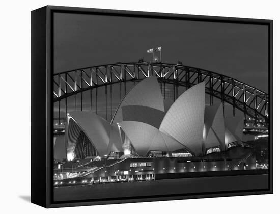 Sydney, Opera House at Dusk, Australia-Peter Adams-Framed Stretched Canvas