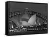 Sydney, Opera House at Dusk, Australia-Peter Adams-Framed Stretched Canvas