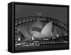 Sydney, Opera House at Dusk, Australia-Peter Adams-Framed Stretched Canvas