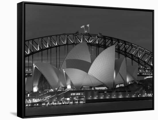 Sydney, Opera House at Dusk, Australia-Peter Adams-Framed Stretched Canvas