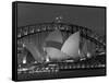 Sydney, Opera House at Dusk, Australia-Peter Adams-Framed Stretched Canvas