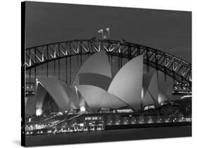 Sydney, Opera House at Dusk, Australia-Peter Adams-Stretched Canvas