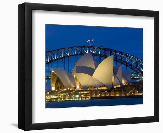 Sydney, Opera House at Dusk, Australia-Peter Adams-Framed Photographic Print