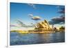 Sydney Opera House at sunset, UNESCO World Heritage Site, Sydney, New South Wales, Australia, Pacif-Michael Runkel-Framed Photographic Print