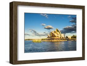 Sydney Opera House at sunset, UNESCO World Heritage Site, Sydney, New South Wales, Australia, Pacif-Michael Runkel-Framed Photographic Print