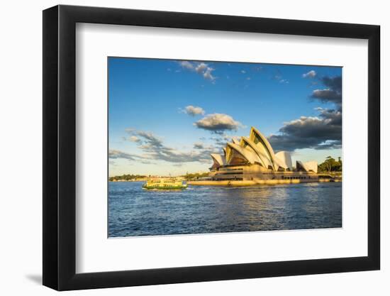 Sydney Opera House at sunset, UNESCO World Heritage Site, Sydney, New South Wales, Australia, Pacif-Michael Runkel-Framed Photographic Print