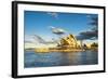 Sydney Opera House at sunset, UNESCO World Heritage Site, Sydney, New South Wales, Australia, Pacif-Michael Runkel-Framed Photographic Print