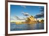 Sydney Opera House at sunset, UNESCO World Heritage Site, Sydney, New South Wales, Australia, Pacif-Michael Runkel-Framed Photographic Print