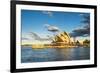 Sydney Opera House at sunset, UNESCO World Heritage Site, Sydney, New South Wales, Australia, Pacif-Michael Runkel-Framed Photographic Print