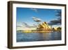 Sydney Opera House at sunset, UNESCO World Heritage Site, Sydney, New South Wales, Australia, Pacif-Michael Runkel-Framed Photographic Print