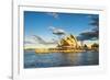 Sydney Opera House at sunset, UNESCO World Heritage Site, Sydney, New South Wales, Australia, Pacif-Michael Runkel-Framed Photographic Print