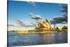 Sydney Opera House at sunset, UNESCO World Heritage Site, Sydney, New South Wales, Australia, Pacif-Michael Runkel-Stretched Canvas