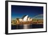 Sydney Opera House & Bridge-null-Framed Premium Giclee Print