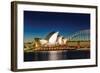 Sydney Opera House & Bridge-null-Framed Premium Giclee Print