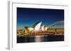 Sydney Opera House & Bridge-null-Framed Premium Giclee Print