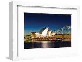 Sydney Opera House & Bridge-null-Framed Art Print