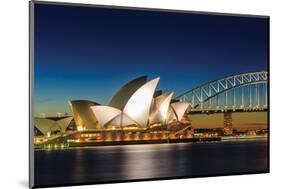 Sydney Opera House & Bridge-null-Mounted Art Print