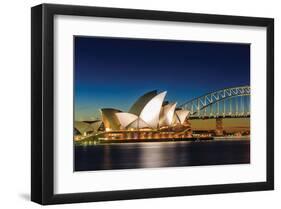 Sydney Opera House & Bridge-null-Framed Art Print