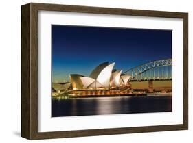 Sydney Opera House & Bridge-null-Framed Art Print