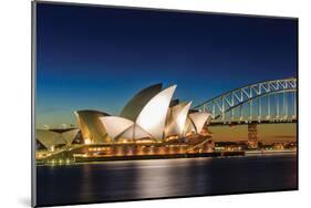 Sydney Opera House & Bridge-null-Mounted Art Print