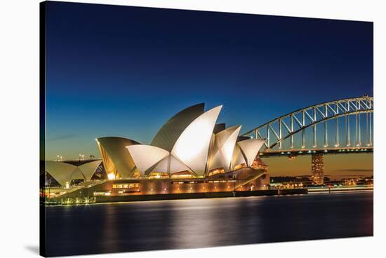 Sydney Opera House & Bridge-null-Stretched Canvas