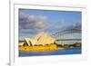 Sydney Opera House & Harbour Bridge, Darling Harbour, Sydney, New South Wales, Australia-Doug Pearson-Framed Photographic Print