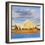 Sydney Opera House & Harbour Bridge, Darling Harbour, Sydney, New South Wales, Australia-Doug Pearson-Framed Photographic Print